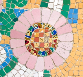 This photo of mosaic tiles from the Palau de la Musica Catalana in Barcelona, Spain was taken by Richard McMillan of Lake Forest, California.